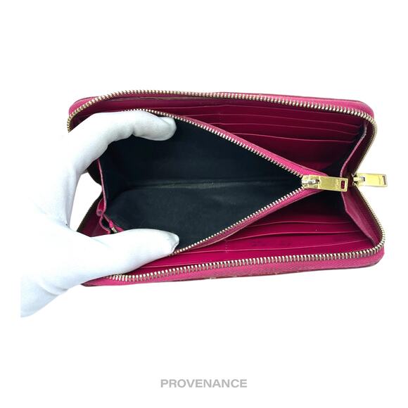 🔴 Saint Laurent Paris SLP Logo Long Wallet - Pink Leather - Picture 8 of 9
